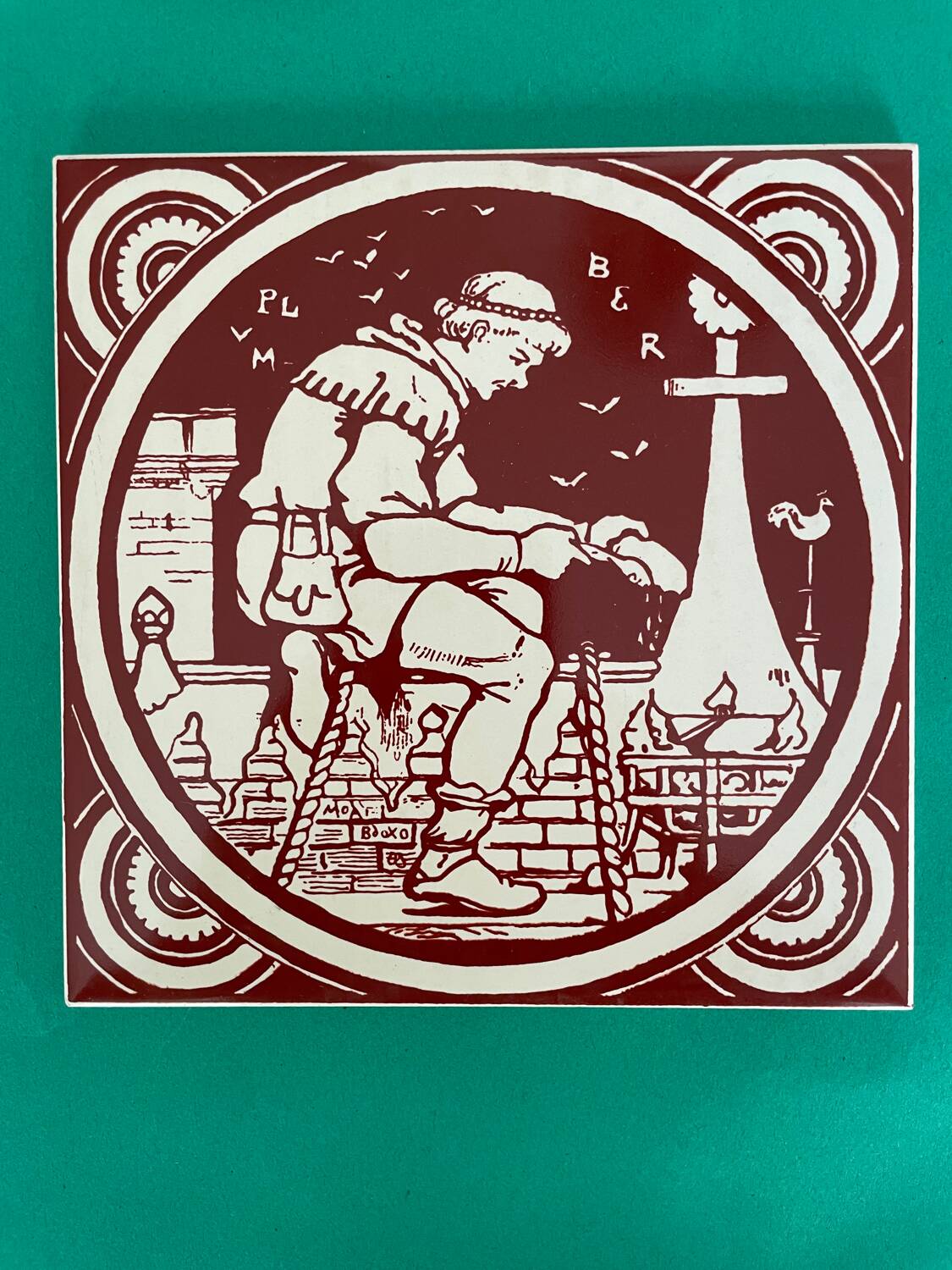 Set of 5 John Moyr Smith 15×15cm tiles – collector's items