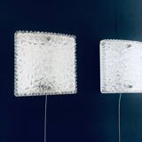 Glass Sconce Wall Lamps from Bur Leuchten, 1960s, Set of 2
