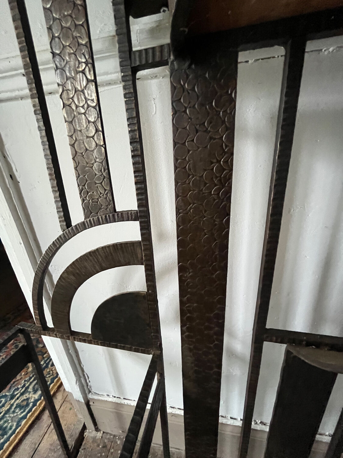 Wrought iron coat rack for the entrance