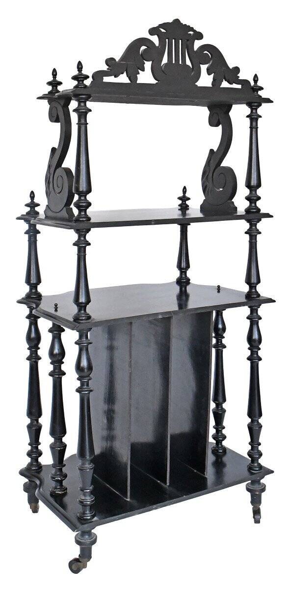 Music cabinet or sheet music cabinet in the Napoléon III style