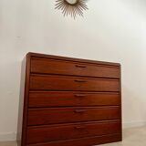 Old Scandinavian style chest of drawers in teak, 70s design, Hülsta vintage brand