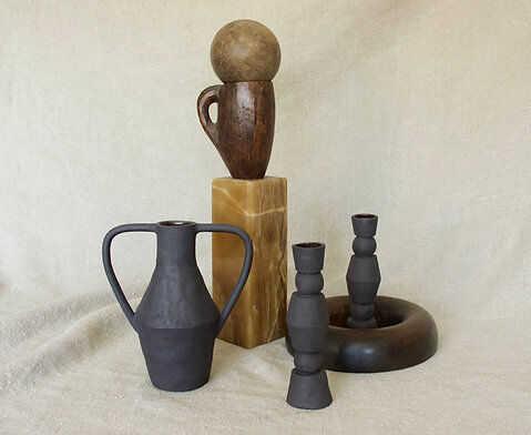 Black amphora vase - Cassandre Bouilly