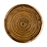 Round rattan and brass underside, 1960