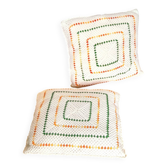 Crochet cushion covers 1979