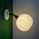 Vintage yellow glass globe wall light