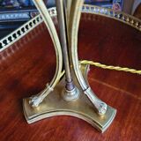 Neoclassical Bronze & Fluor Spar Lamp Signed Maison Charles