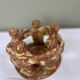 Handmade pottery candle holder