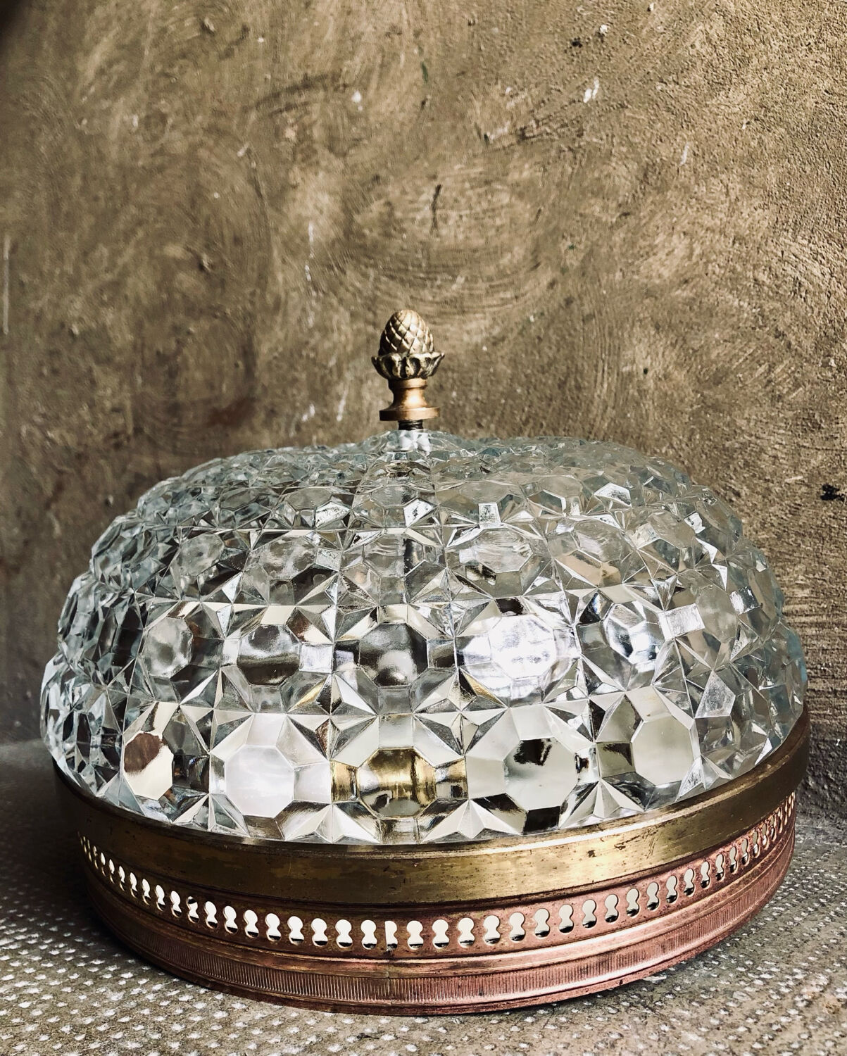 Antique luminaire glass and bronze house lucien gau