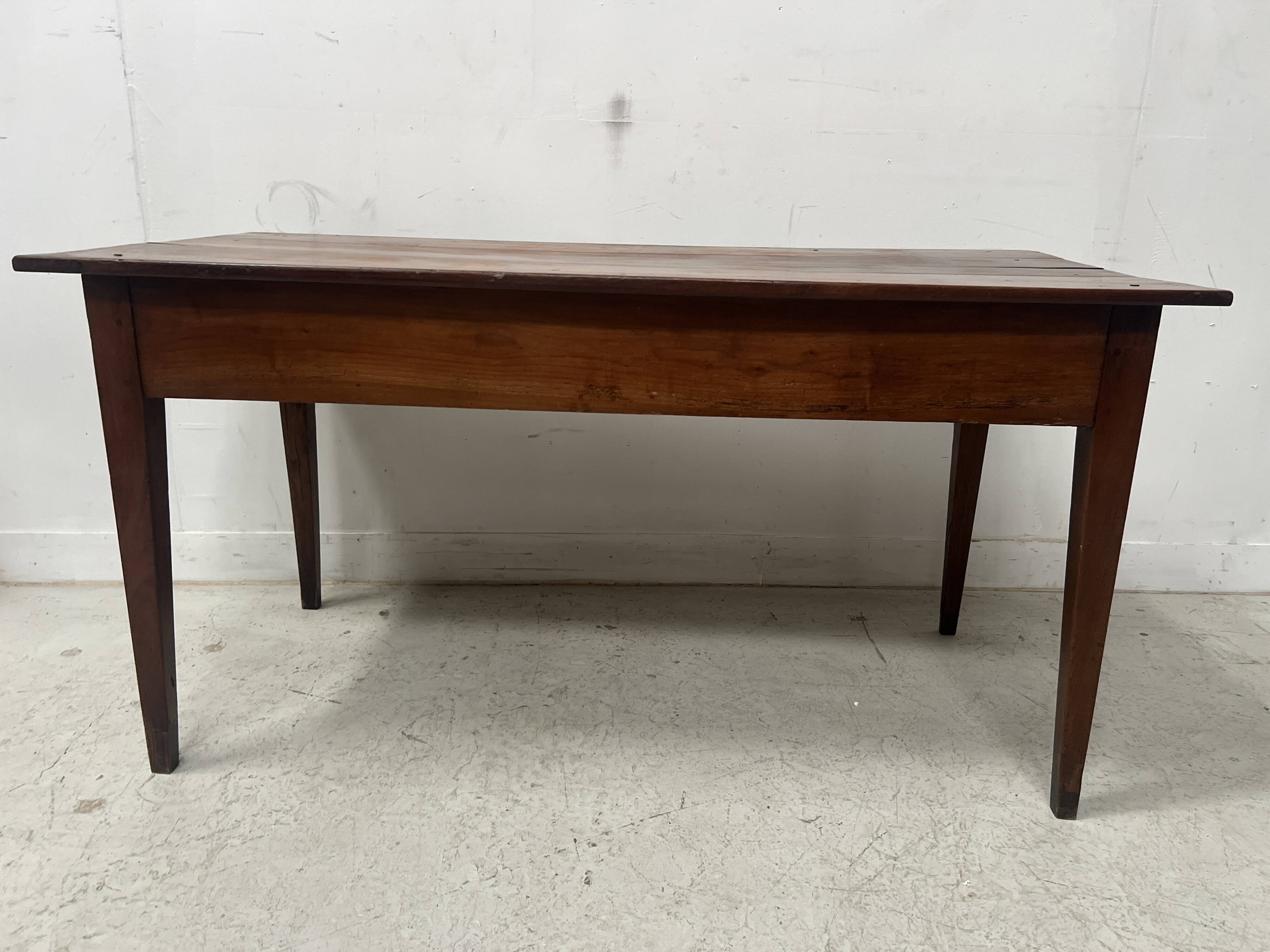 19th century cherry wood style farmhouse table