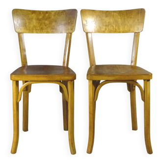 2 Baumann chairs 1960 - bentwood - Scandinavian -