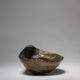 Sculpture de bol en coquillage en bronze antique