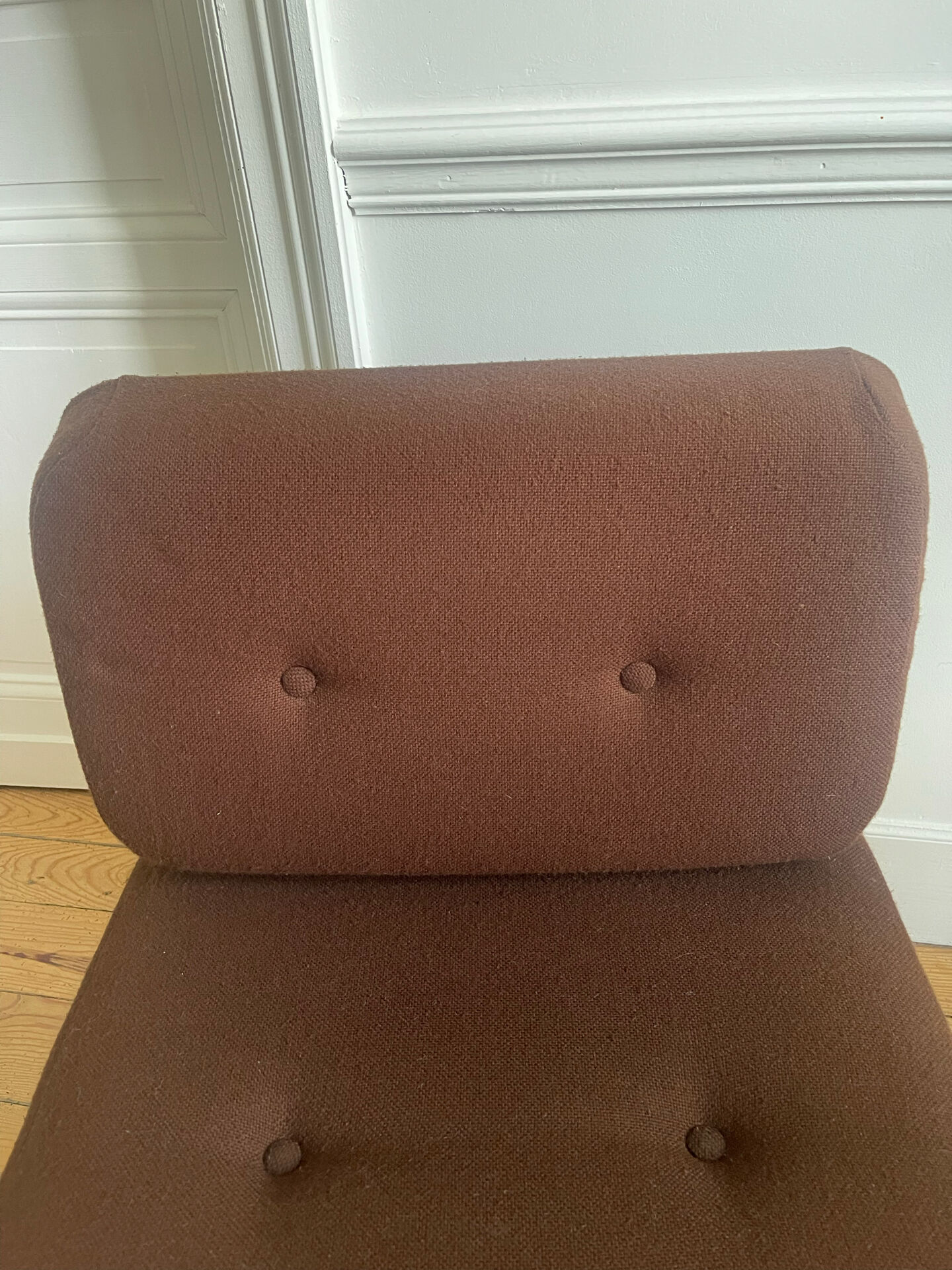 Chauffeuse vintage marron années 70