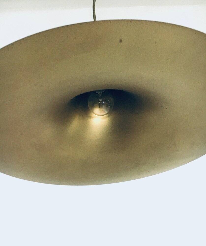 Postmodern Witch Hat Gold Pendant Lamp, 1980s