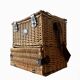 Vintage Flamingo Wicker Picnic Basket