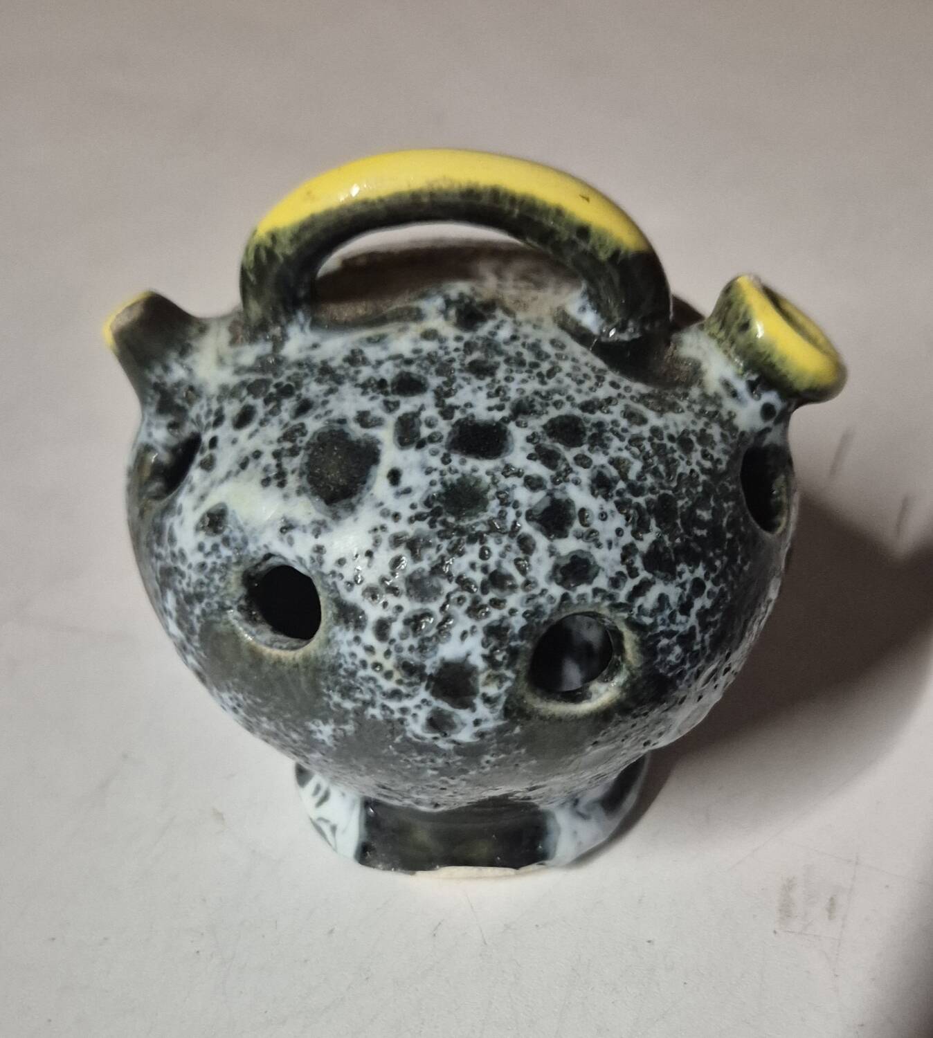 Vase flower holder in Vallauris ceramic