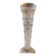 1950s single stem glass vase crystal cut design 15cm tall