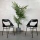 Paire de fauteuils Louis Paolozzi noir
