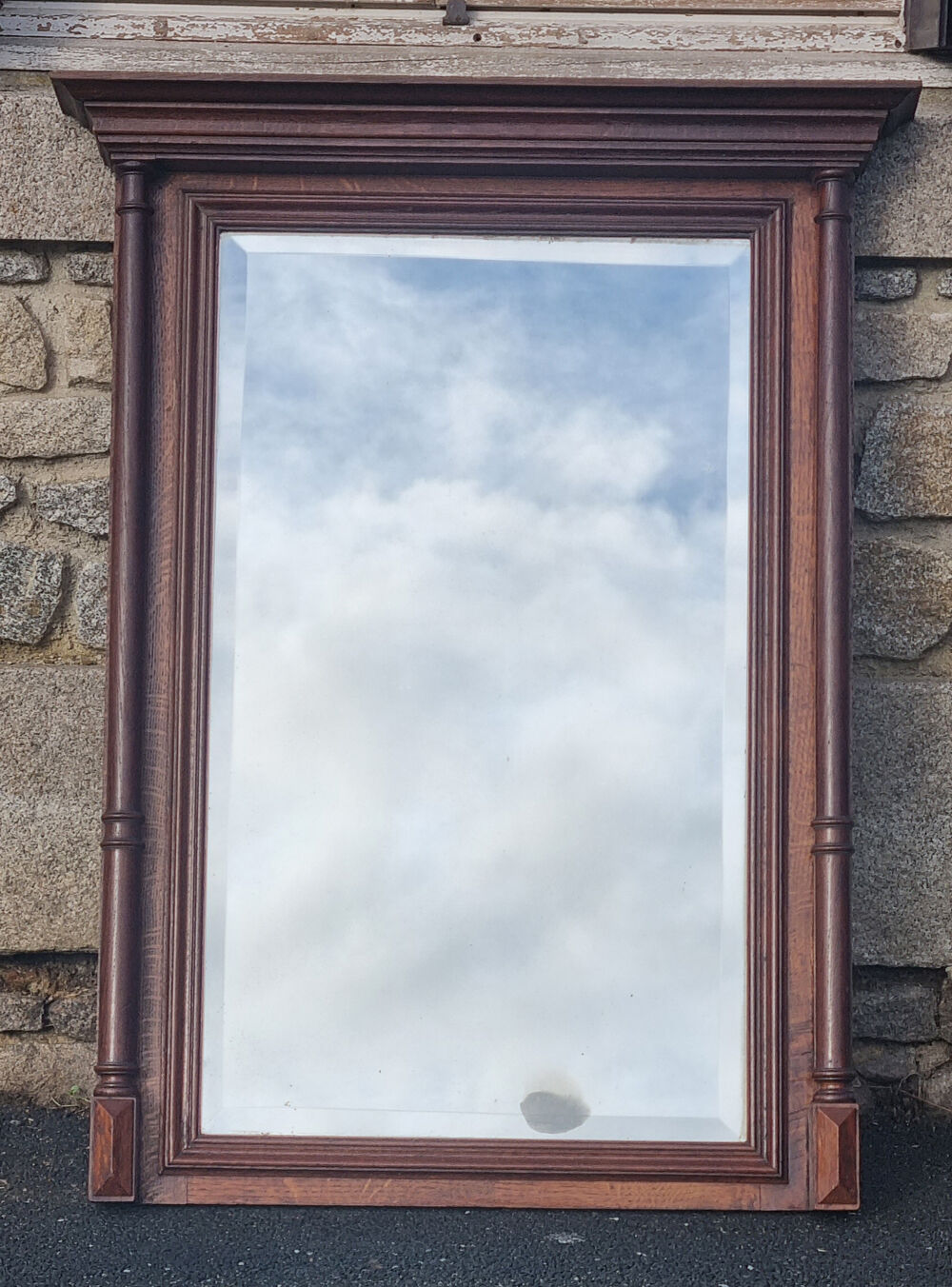 Large mirror Trumeau, wood, vintage, Henri II