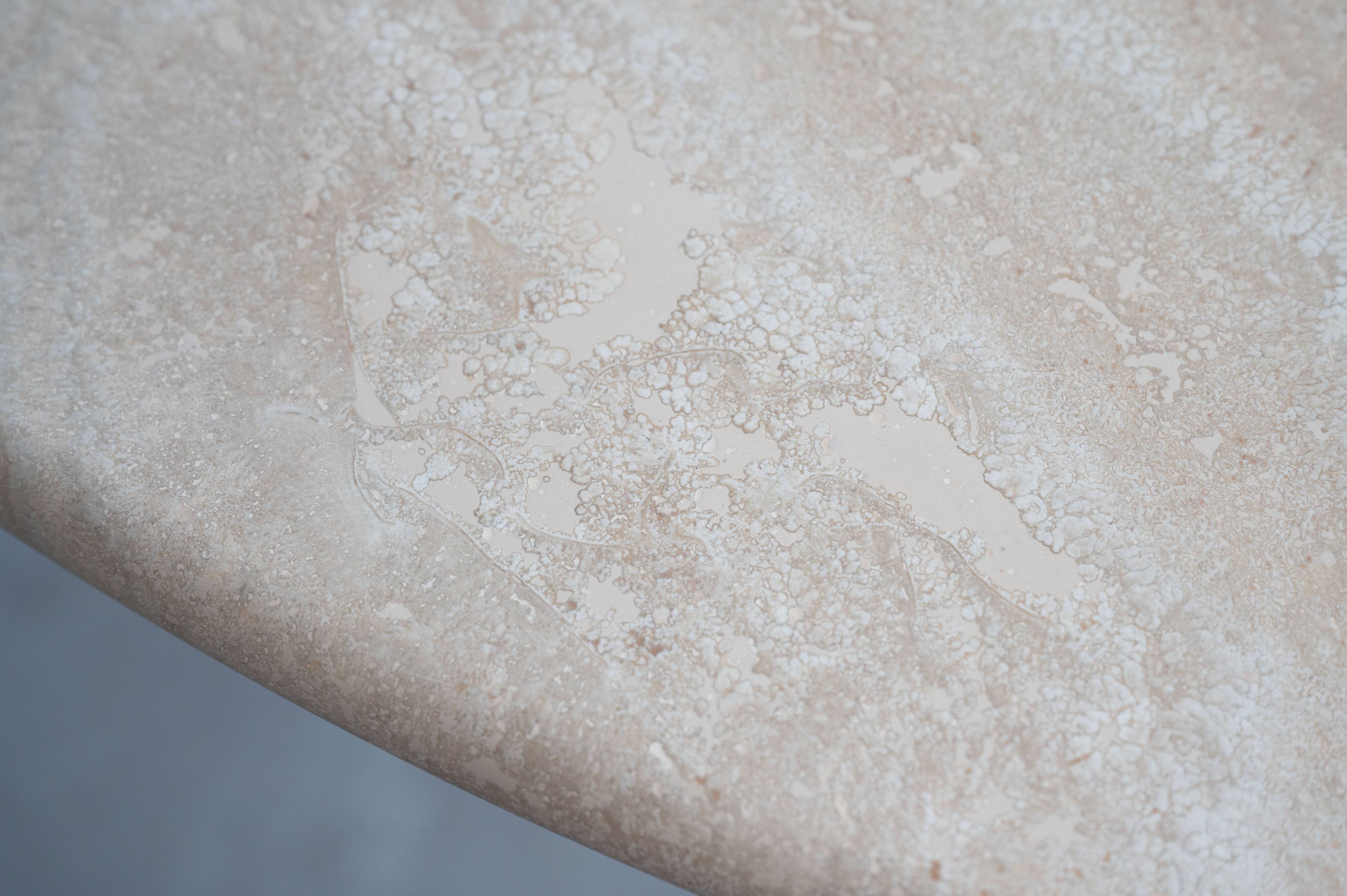 Angelo Mangiarotti M1 dining table Travertine marble 130cm
