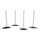 Set of 4 industrial pendant lights in black and white enamelled sheet metal