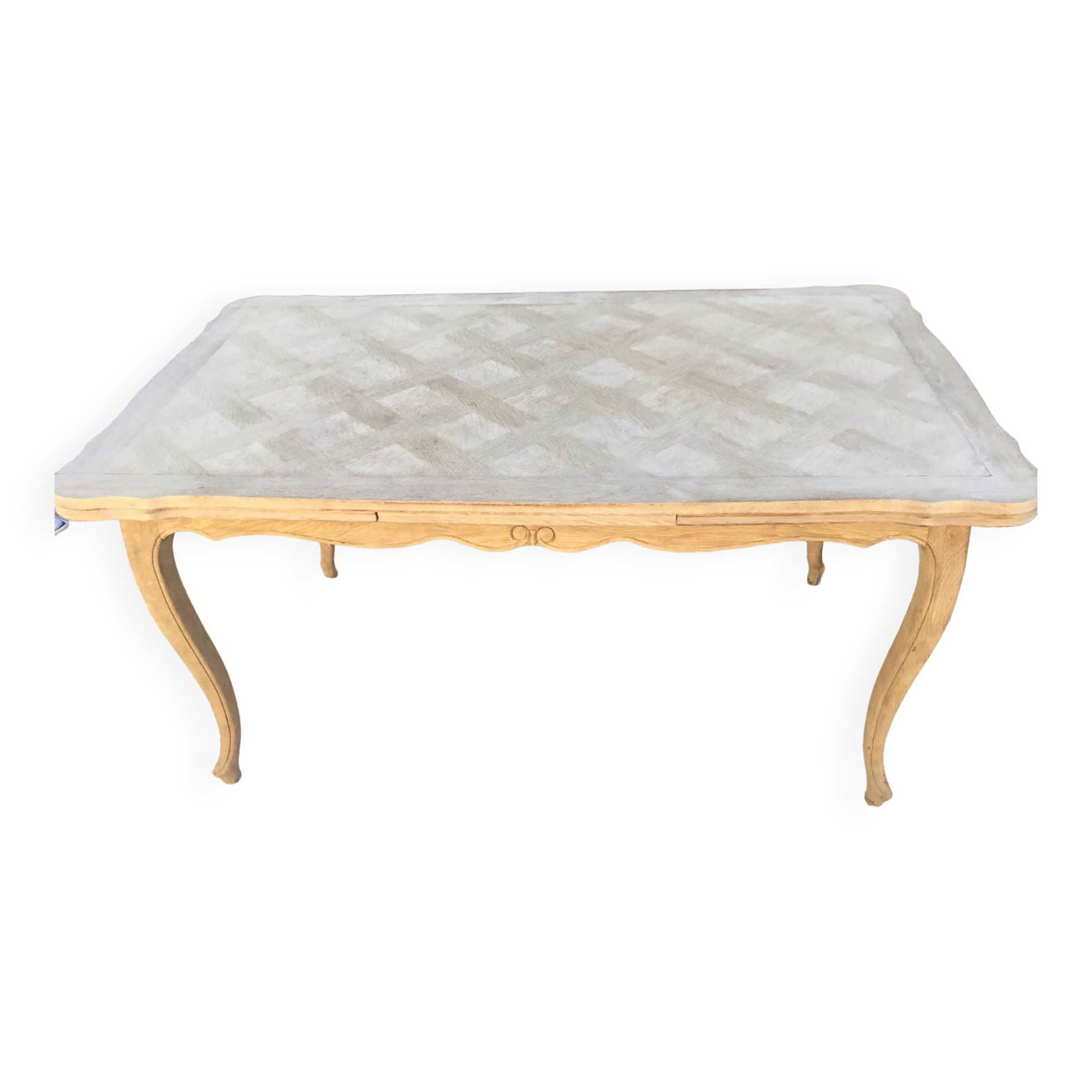 Louis XV style oak table stripped and left in natural wood