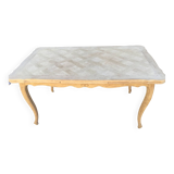 Louis XV style oak table stripped and left in natural wood