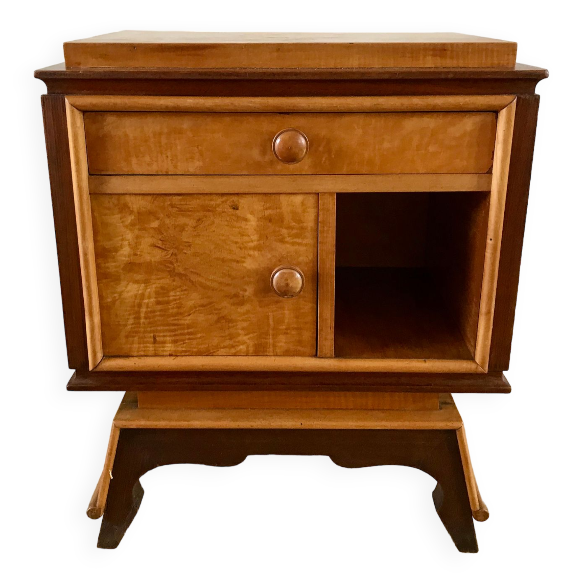 Bedside table in orm magnifying glass art deco 30s