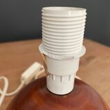 Turned wooden table lamp