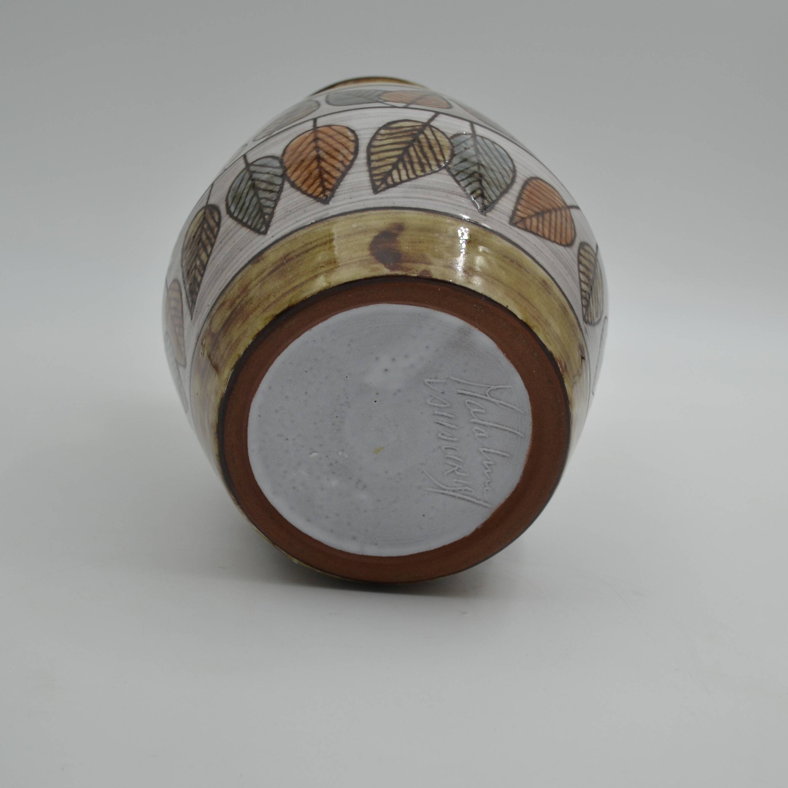 Baluster vase in earthenware by Jean-Claude Malarmey from Vallauris.