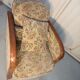 Art Deco armchair with system - original floral velvet fabric