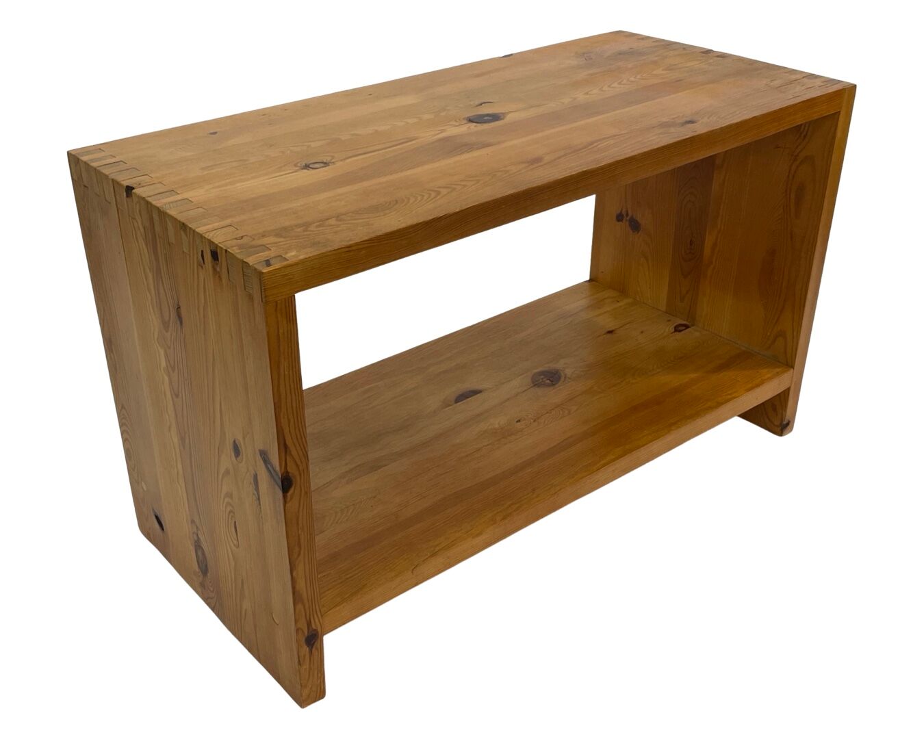 Vintage side table Ate van Apeldoorn Pine wood 1970s Dutch Design