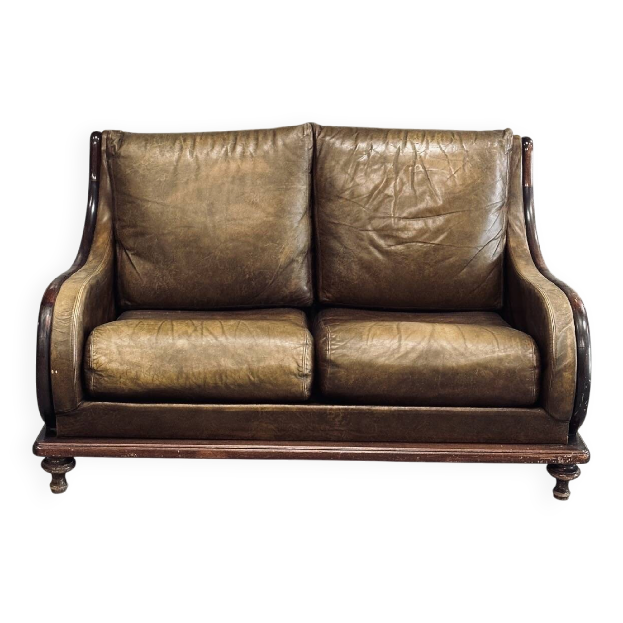 Canapé vintage cuir cognac