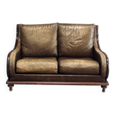 Vintage cognac leather sofa