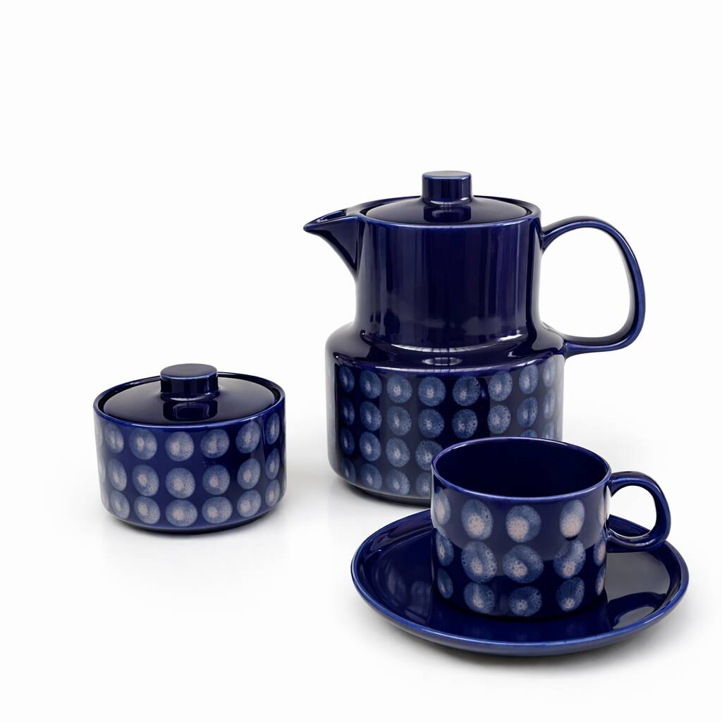 Melitta coffee service - copenhagen - cobalt blue - ceramic - 1970