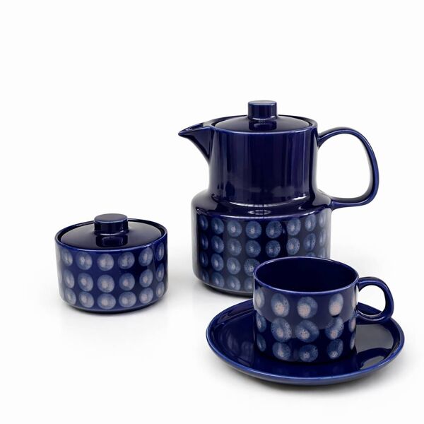 Service à café melitta - kopenhagen- bleu cobalt - céramique- 1970