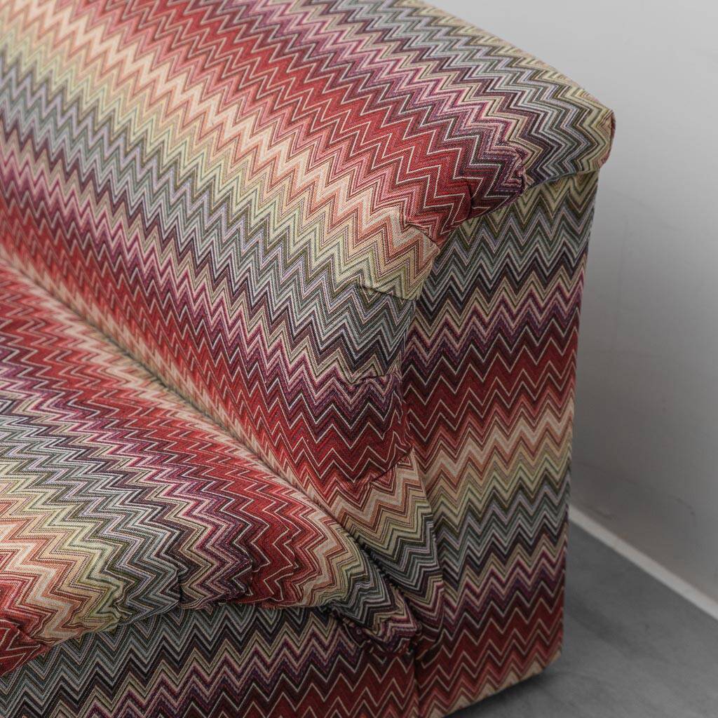 Missoni Doimo fabric armchair 1970s vintage modernism