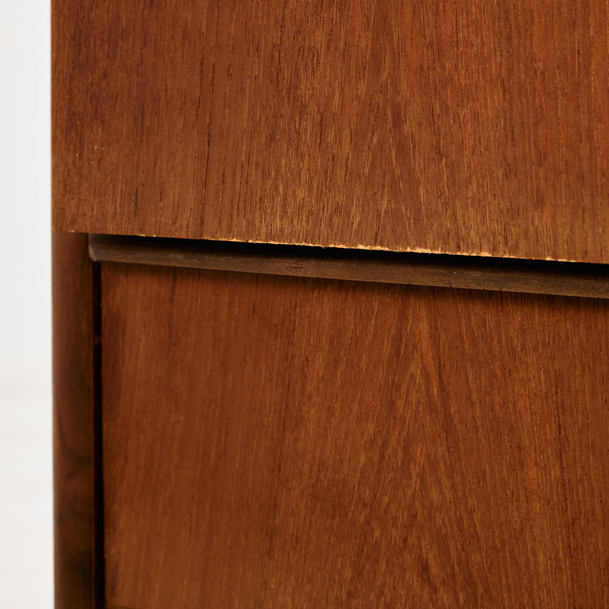 Teak dresser with six drawers