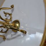 Vintage Classic style 20th Century Ceiling Lamp in Red and Gold