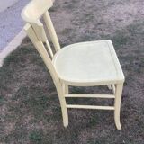 4 chaises bistrot peintes en jaune