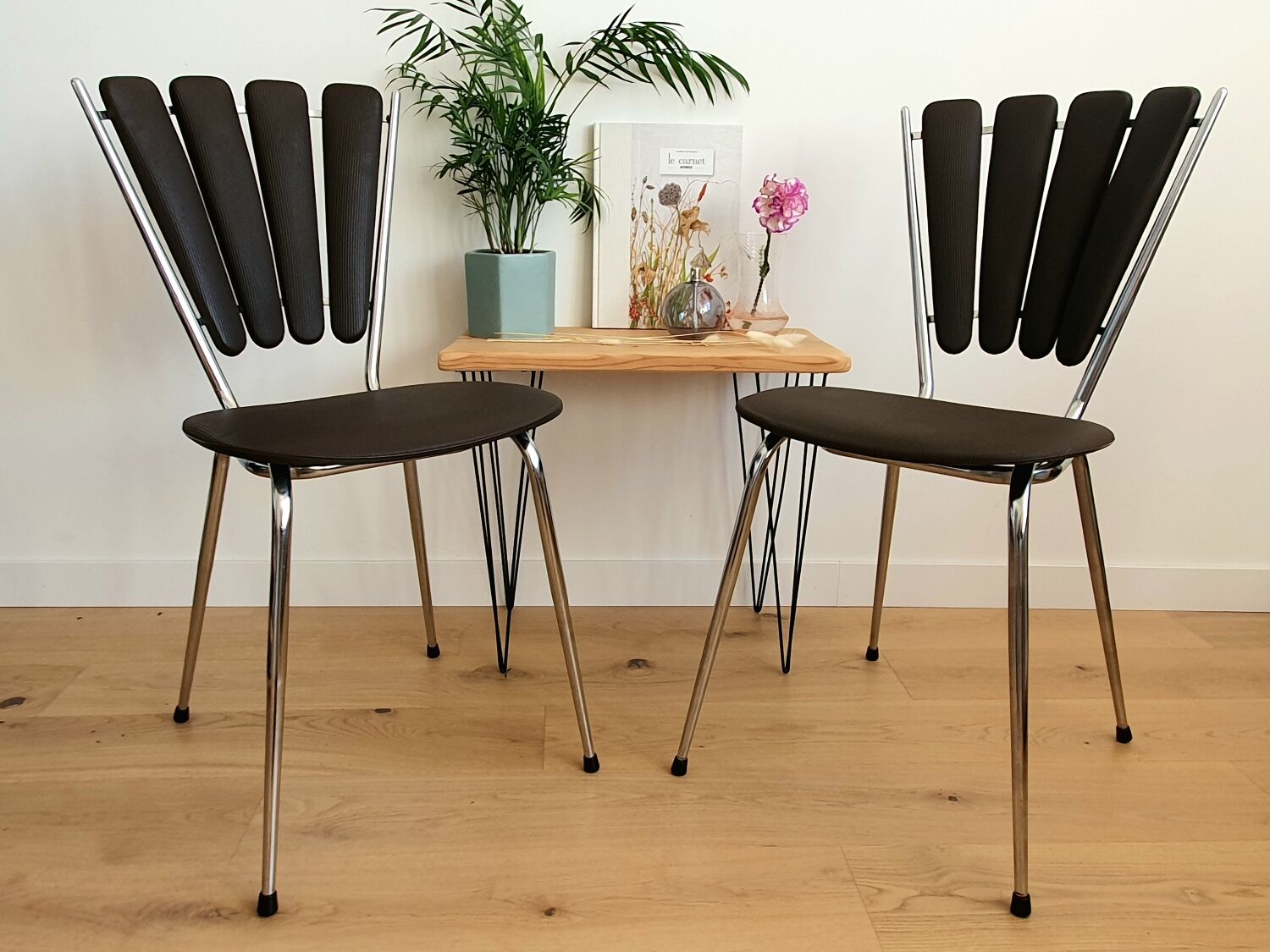 Pair of LeGal vintage petal chairs