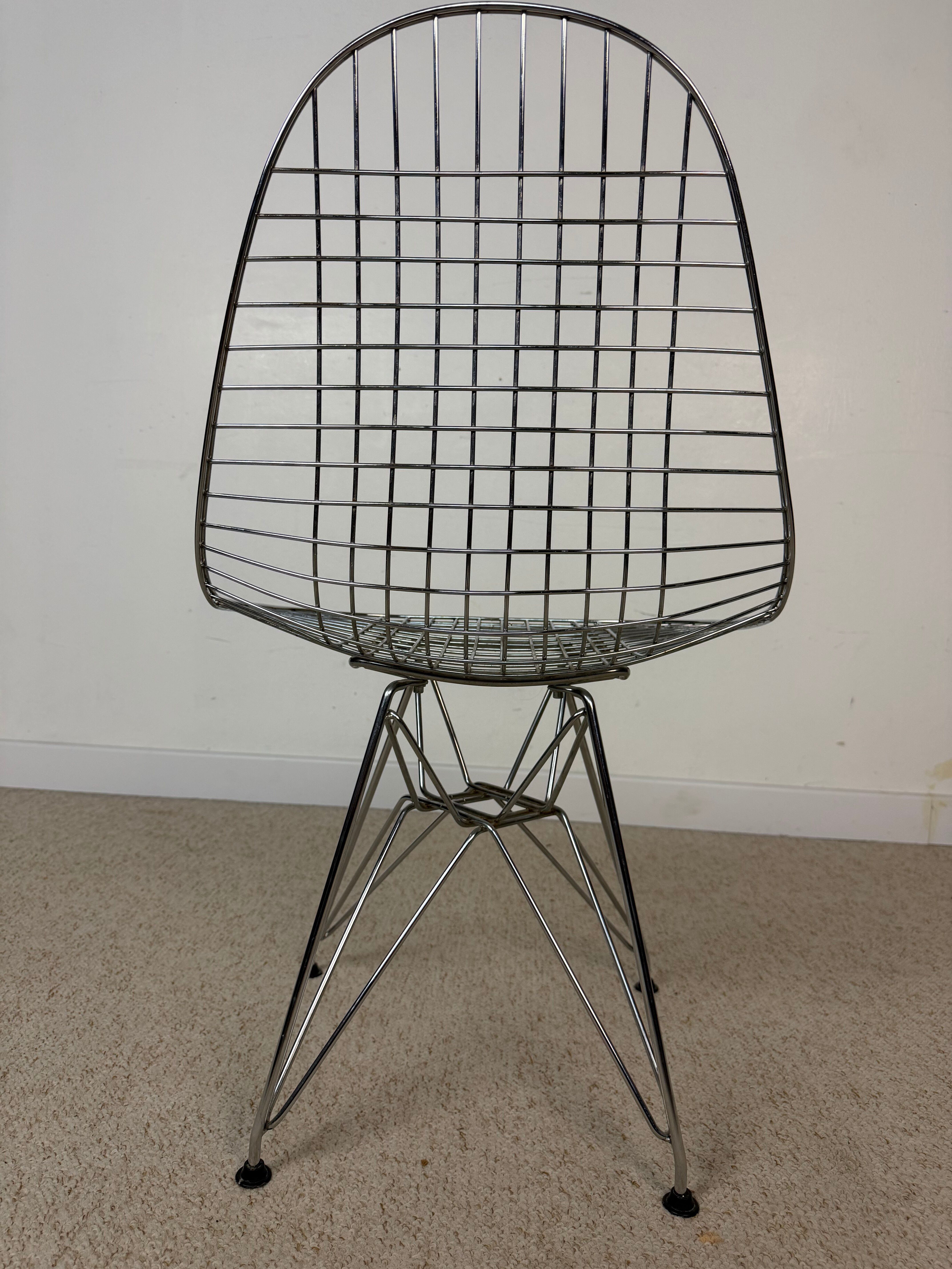 Vintage chrome wire chairs