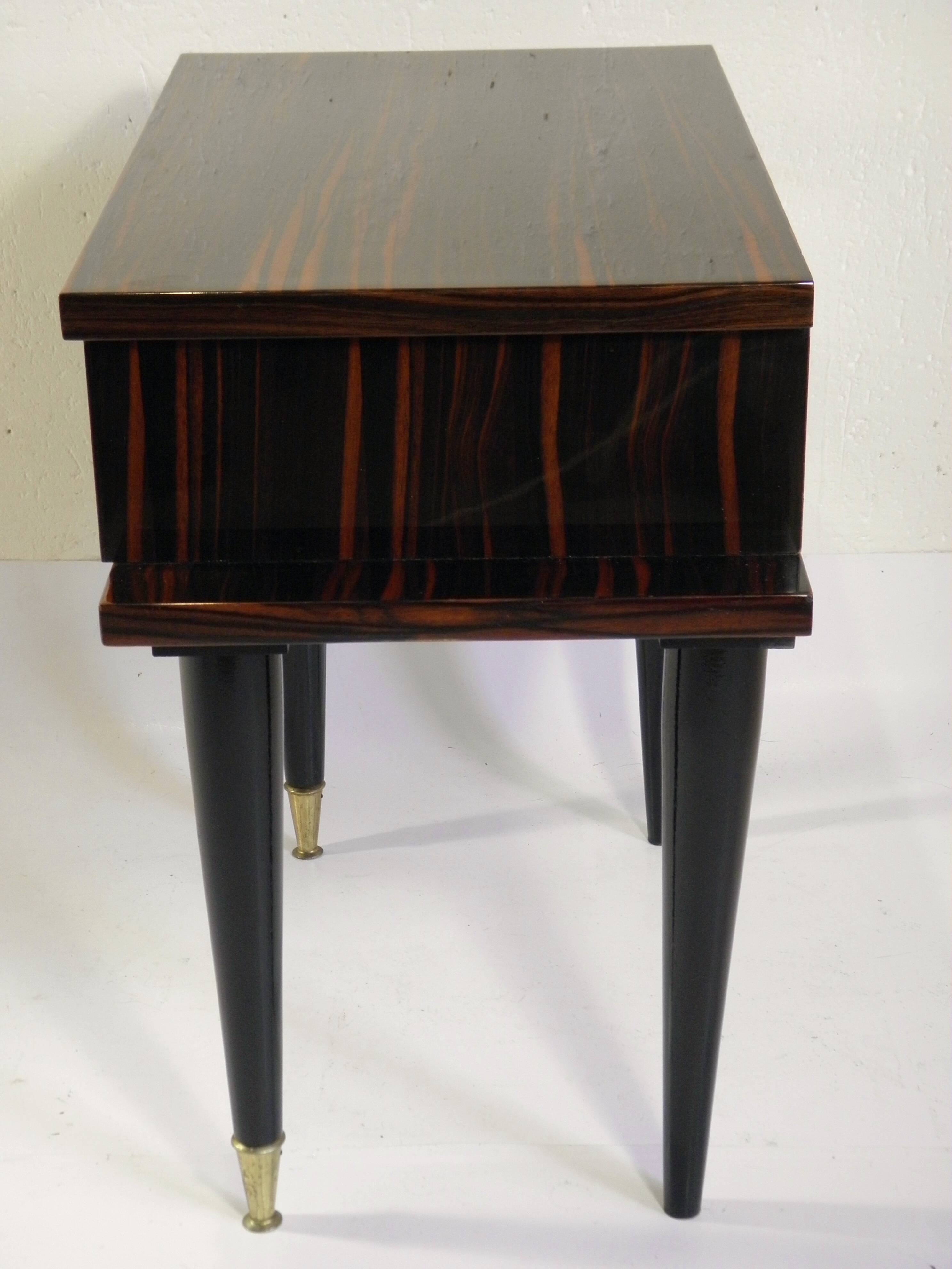 NIGHTSTAND in MACASSAR EBONY - 1960s