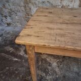Farm table in solid oak, beech, and pine, early 20th century.