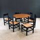 Mid-Century Modern Carimate Dining Chairs, Italy, 1970s, Set of 6