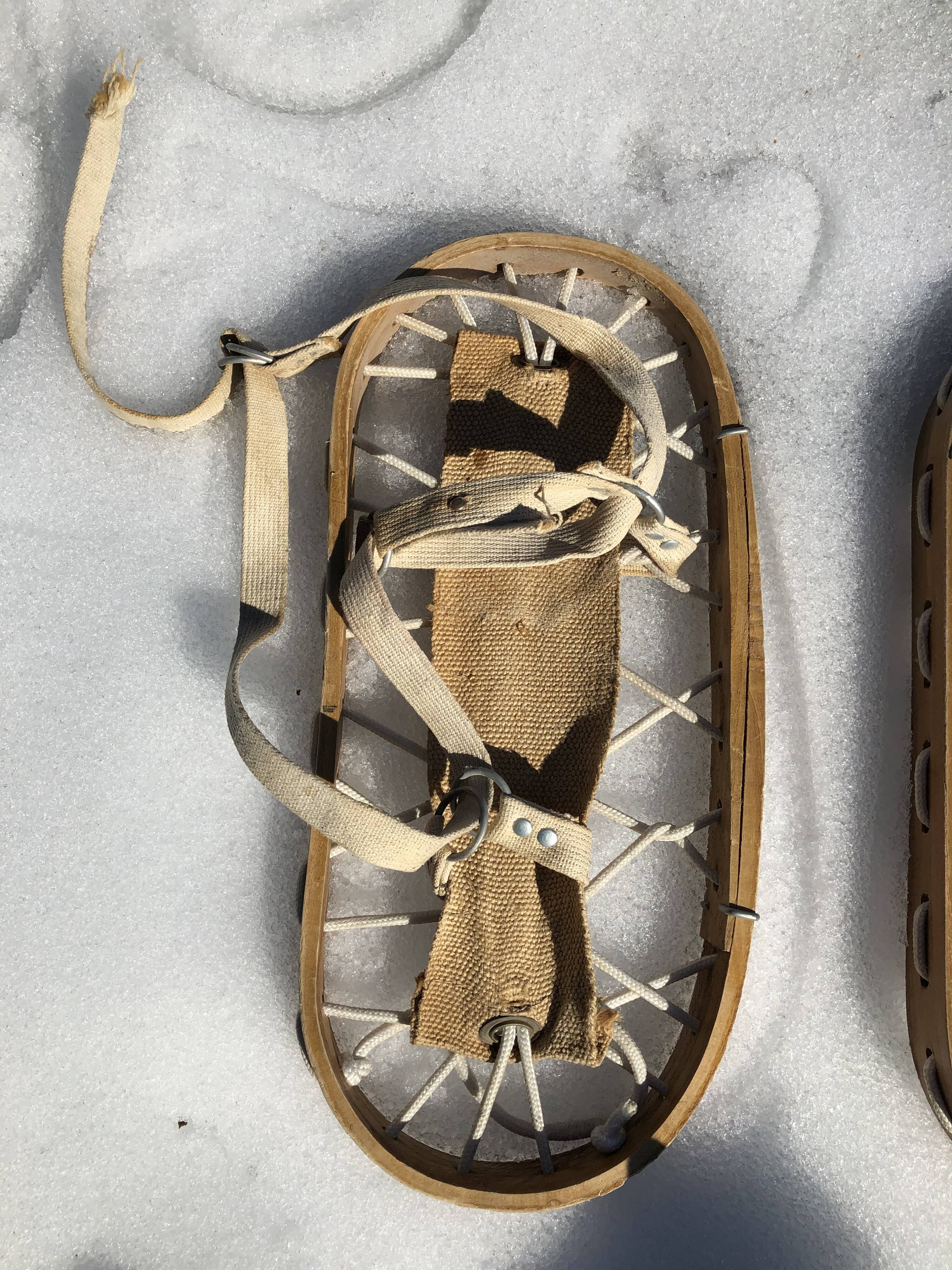 Vintage wooden snowshoes