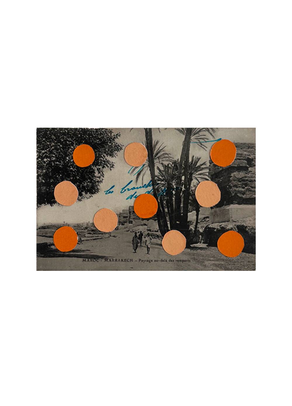 Marrakech - Collage on postcard