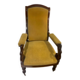 Antique armchair, Voltaire, styled swan neck restoration