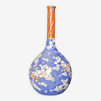 Asia, ceramic vase narrow neck signature 20th century