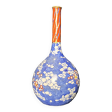Asia, narrow neck ceramic vase, 20th century signature