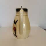 Art deco tisanière pitcher in half porcelain "badonviller"